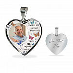 Personalized Photo Hold Me In Your Memories Find Me In Your Dreams Memorial Luxury Heart Pendant Necklace Personalized Photo Hold Me In Your Memories Find Me In Your Dreams Memorial Luxury Heart Pendant Necklace