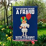 5KT. Clawn Joe Biden One Nation Fraud 30X40 Garden Flag Mockup 5