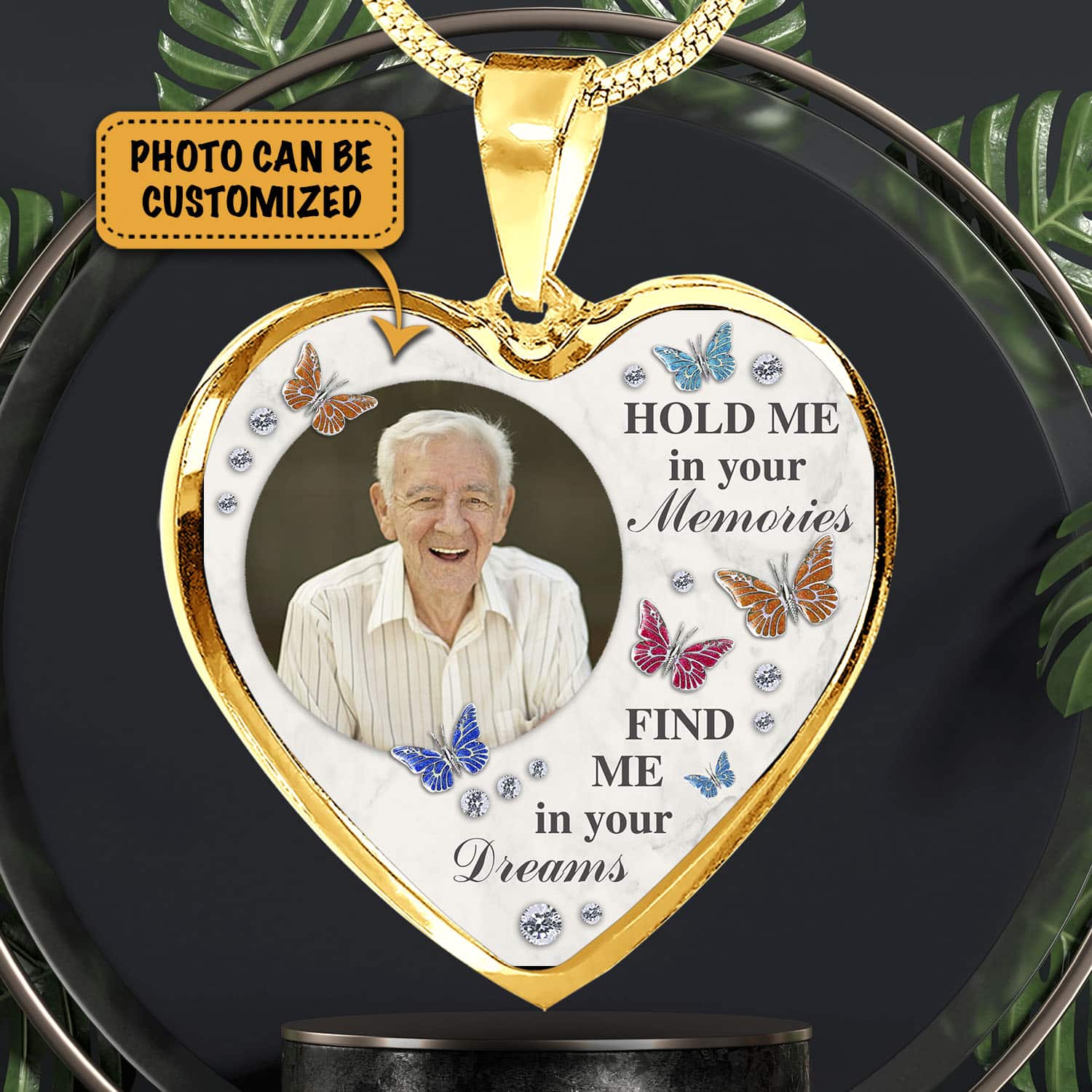 10VT. Hold Me In Your Memories heart necklace mk2