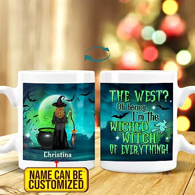 The West Oh Honey I'm The Wicked Witch Personalized Name Ceramic Coffee Mug - Beer Stein - Water Bottle