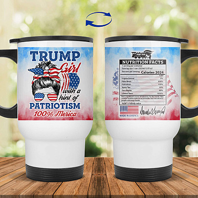 14 oz. White Travel Mug