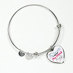 Always My Daughter Forever My Friend Mom and Daughter Matching Gifts Heart Pendant Necklace - Bangle