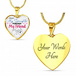 Always My Daughter Forever My Friend Mom and Daughter Matching Gifts Heart Pendant Necklace - Bangle