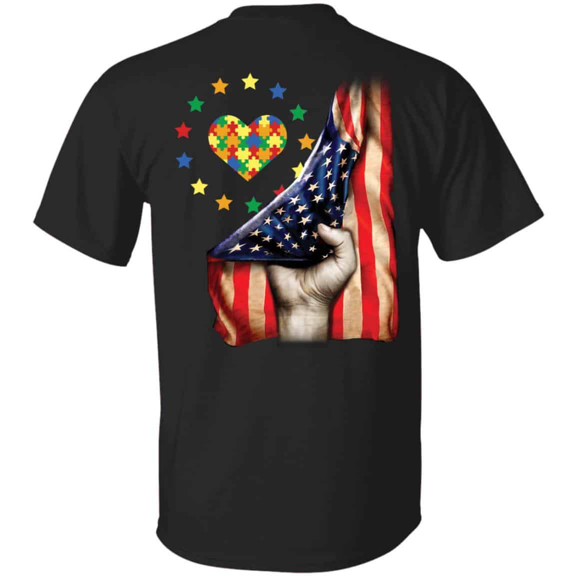 Autism Awareness Flag (Tee), Black, Unisex T-Shirt