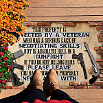 5VT. Veteran This Property Is Protected Doormat mockup 7
