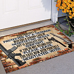 5VT. Veteran This Property Is Protected Doormat mockup 11
