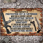 5VT. Veteran This Property Is Protected Doormat Mockup 13