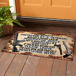 5VT. Veteran This Property Is Protected Doormat mockup 1