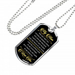 Gifts to My Man the Day I Met You I Found My Missing Piece I Love You Dog Tag Pendant Necklace