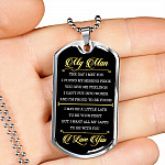 Gifts to My Man the Day I Met You I Found My Missing Piece I Love You Dog Tag Pendant Necklace