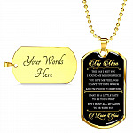 Gifts to My Man the Day I Met You I Found My Missing Piece I Love You Dog Tag Pendant Necklace