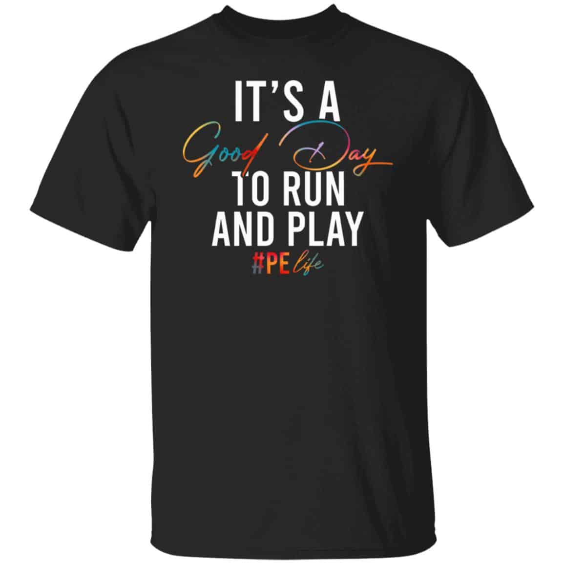 Run And Play tee, Black, Unisex T-Shirt