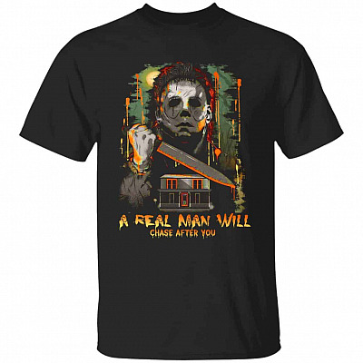 A Real Man Will Chase After YShirt, Black, Unisex T-Shirt