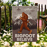 12BN. Bigfoot Believe 30X40 Garden Flag Mockup 6