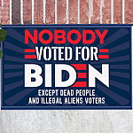 Nobody Voted for Biden Except Dead People and Illegal Aliens Voters Doormat - Funny Biden Indoor Outdoor Doormat