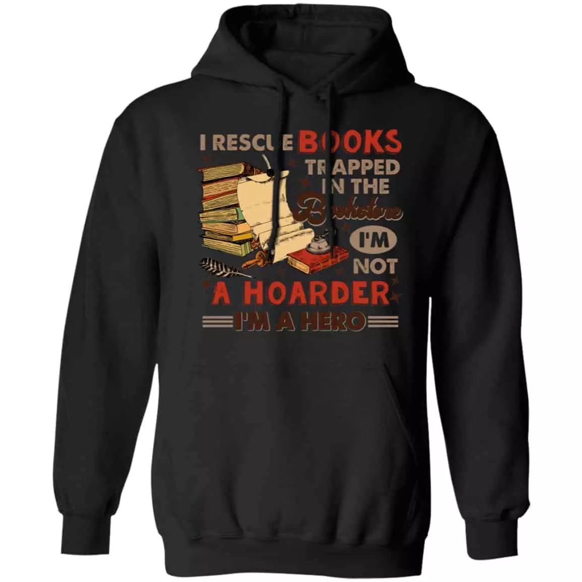 rescue books 2, Black, Hoodie