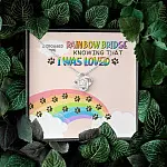 Dog Mom I Crossed the Rainbow Bridge Knowing That I Was Loved Love Knot Pendant Necklace