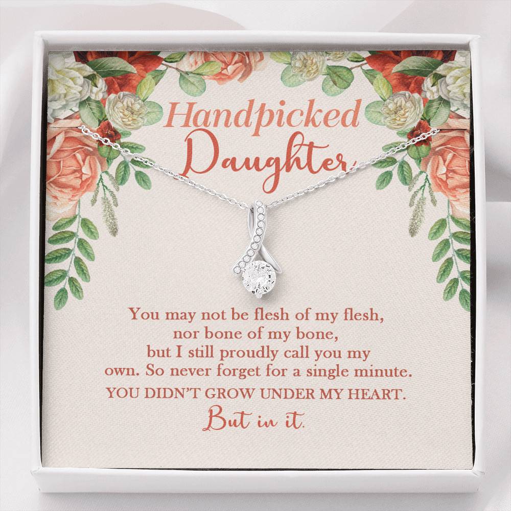 Handpicked Daughter Alluring Beauty Necklace - Jewelry Gifts For Adopted Child From Mom Dad Adoption Keepsake - Alluring Beauty Necklace