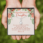 Handpicked Daughter Alluring Beauty Necklace - Jewelry Gifts For Adopted Child From Mom Dad Adoption Keepsake