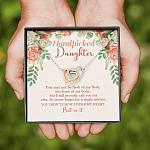 Handpicked Daughter Interlocking Hearts Pendant Necklace - Jewelry Gifts For Adopted Child From Mom Dad