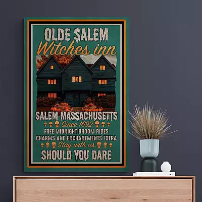Witch Olde Salem Witches Inn Salem Massachusetts Since 1692 Framed Canvas Prints - Unframed Poster