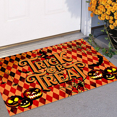 Alternative view of Trick Or Treat Indoor Outdoor Doormat - Halloween Pumpkin Doormat