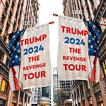 9TM. Trump Revenge_2 30x40 House Flag Mockup 2 Side-1