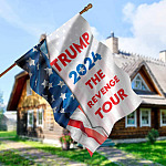 9TM. Trump Revenge_2 30x40 House Flag Mockup 5