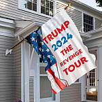 9TM. Trump Revenge_2 30x40 House Flag Mockup 6