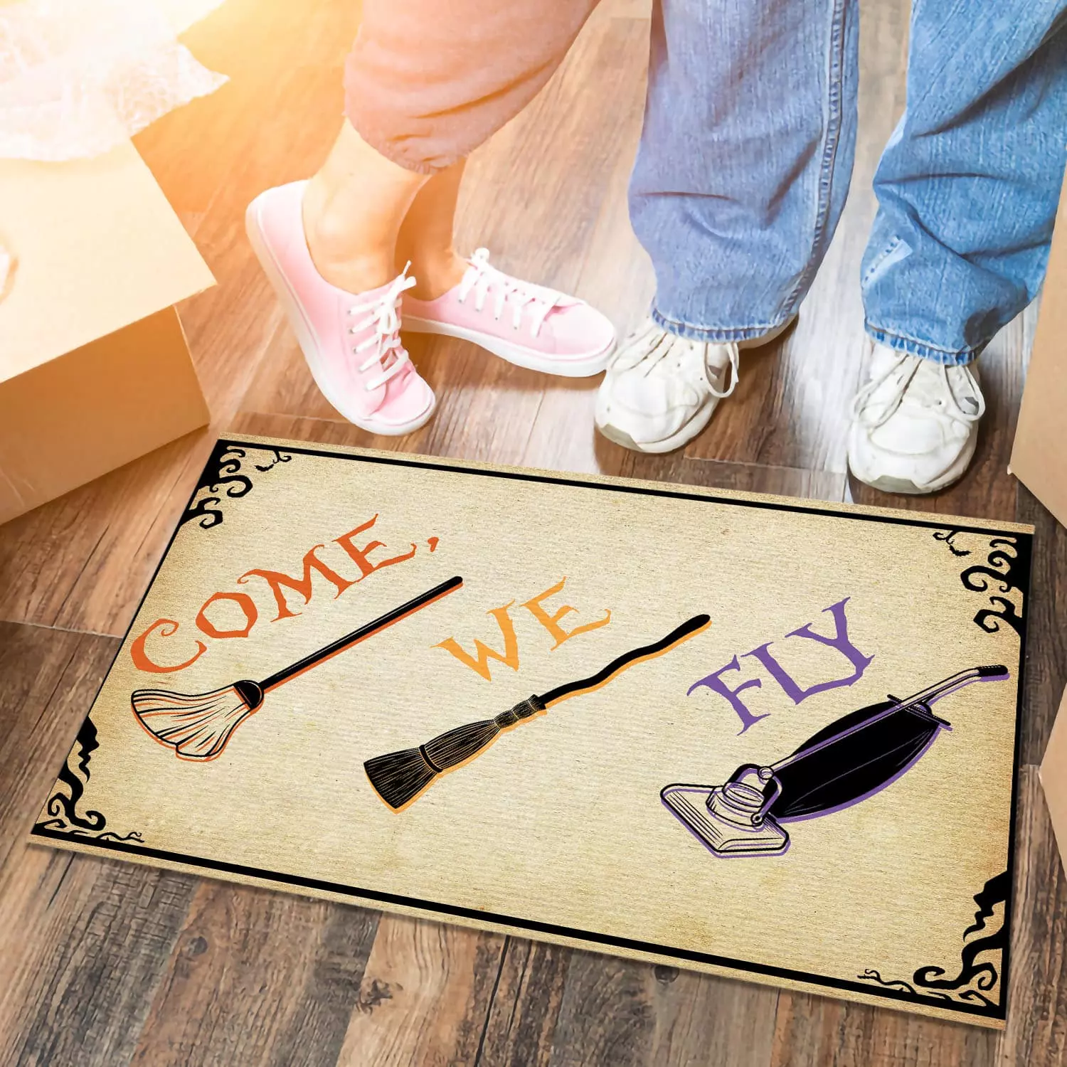 32 HG. Come We Fly () Doormat mockup 6