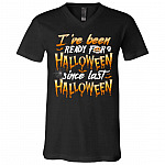 Ready Halloween t, Black, V-Neck T-Shirt