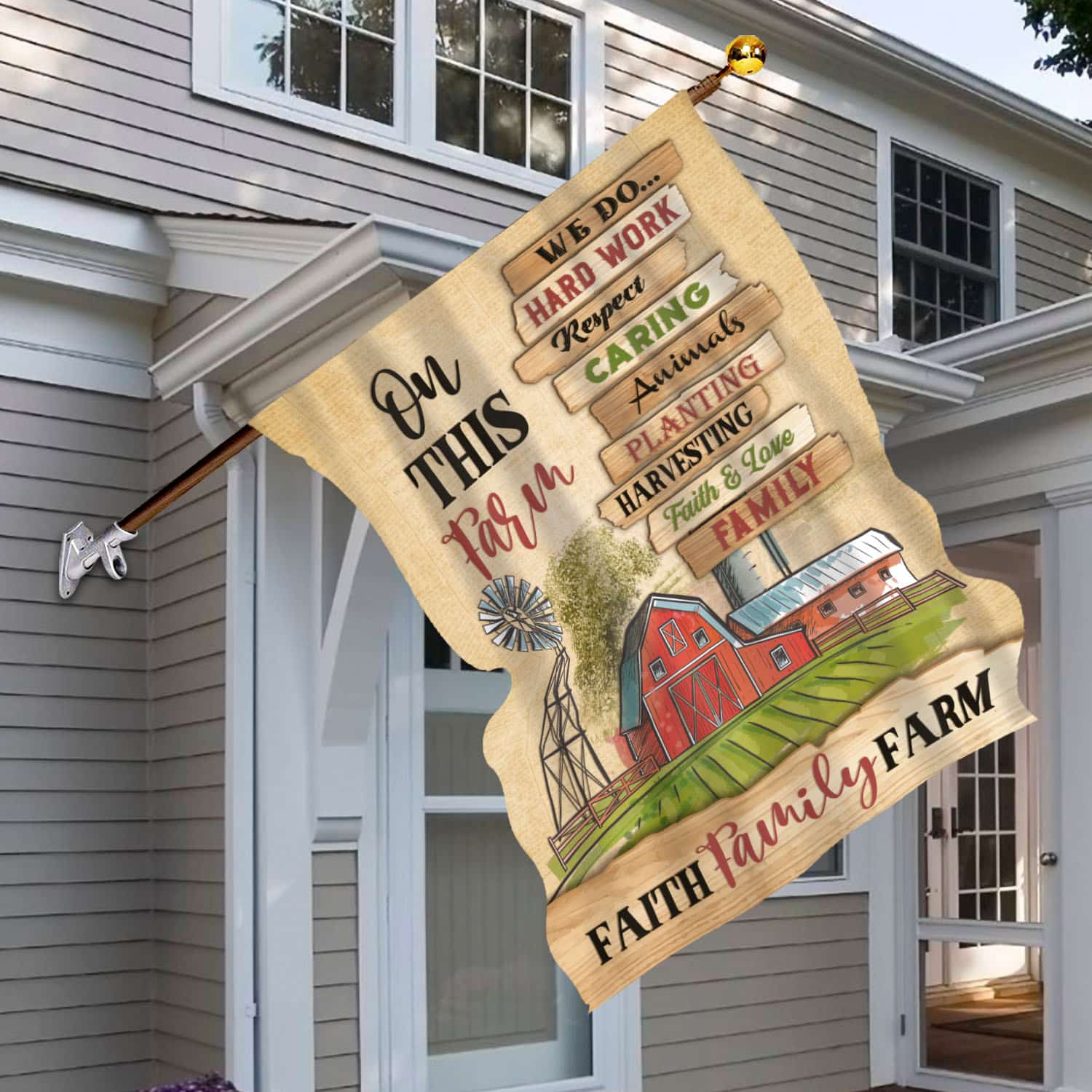 2MH. On This Farm Flag 30x40 House Flag Mockup 6