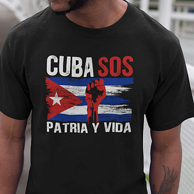 SOS Cuba Patria Y Vida T-Shirt - Cuba Libre Shirt