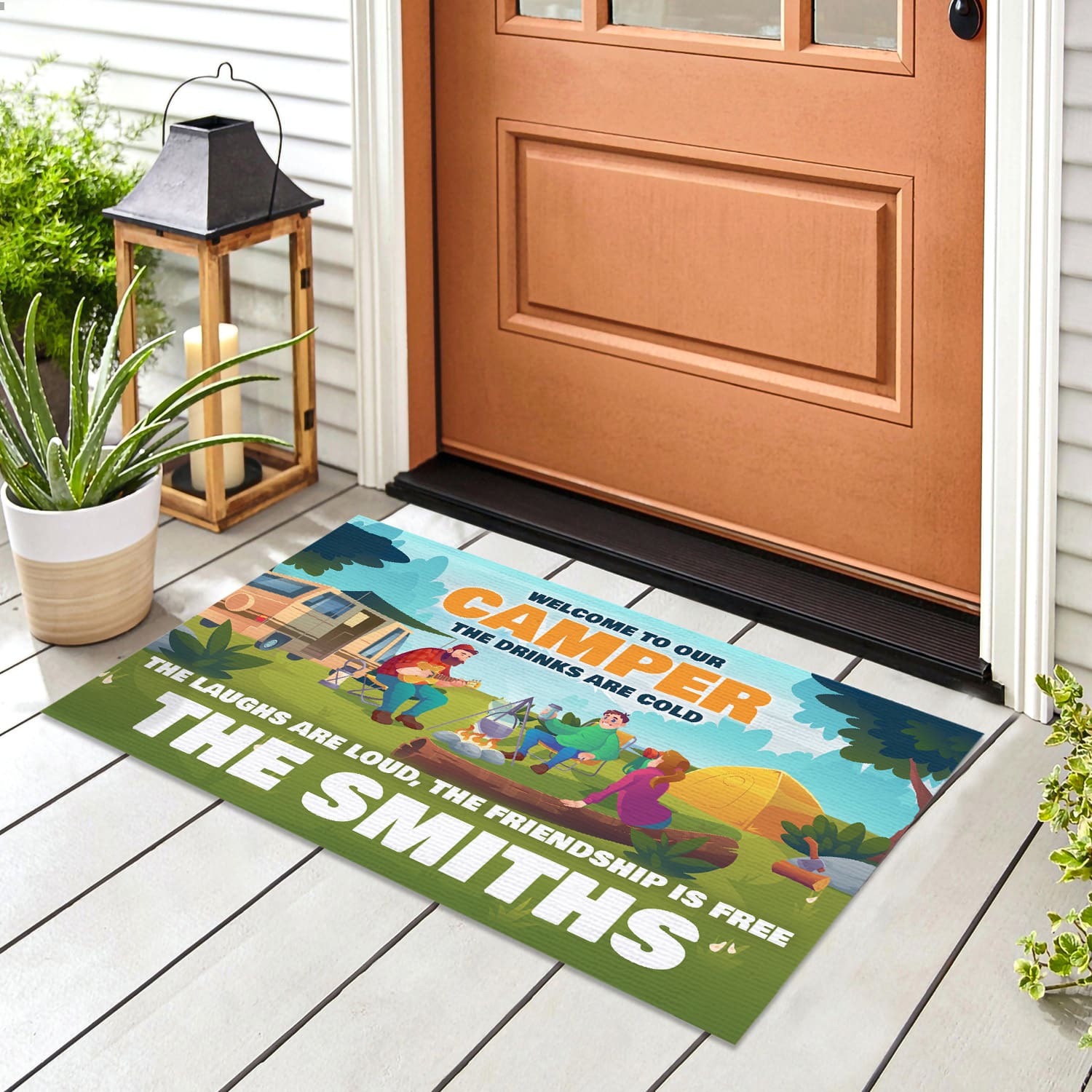 3NH. Drinks Are Cold - SAMPLE DESIGN Doormat mockup 8
