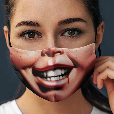 Chucky Horror Movie Character Halloween Washable Reusable Custom Printed Cloth Face Mask Cover