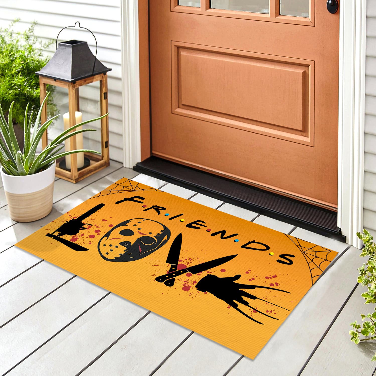 1KT. Love Halloween Characters (4) Doormat mockup 8