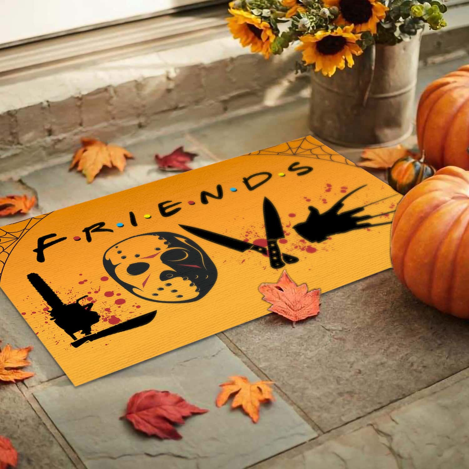 1KT. Love Halloween Characters (4) Doormat mockup 9