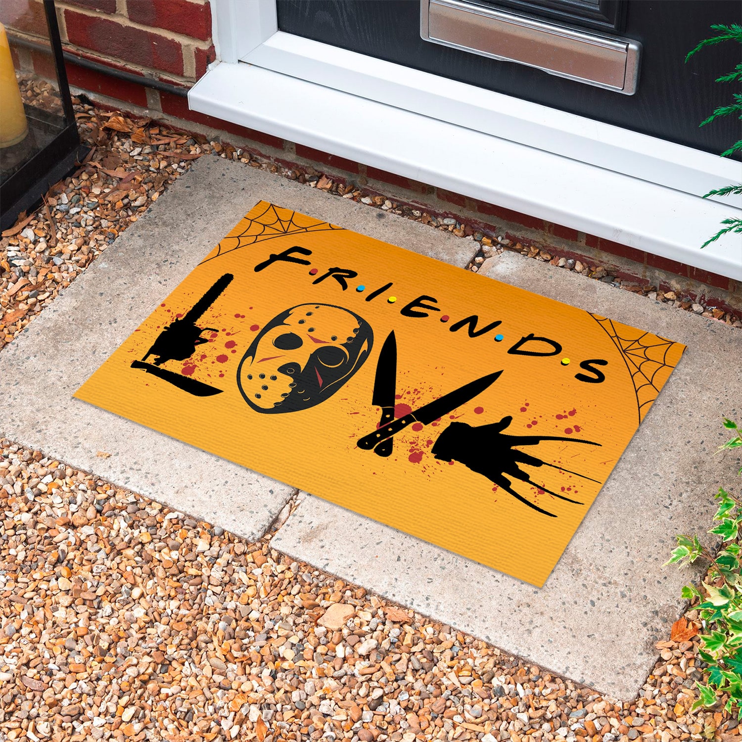 1KT. Love Halloween Characters (4) Doormat mockup 10