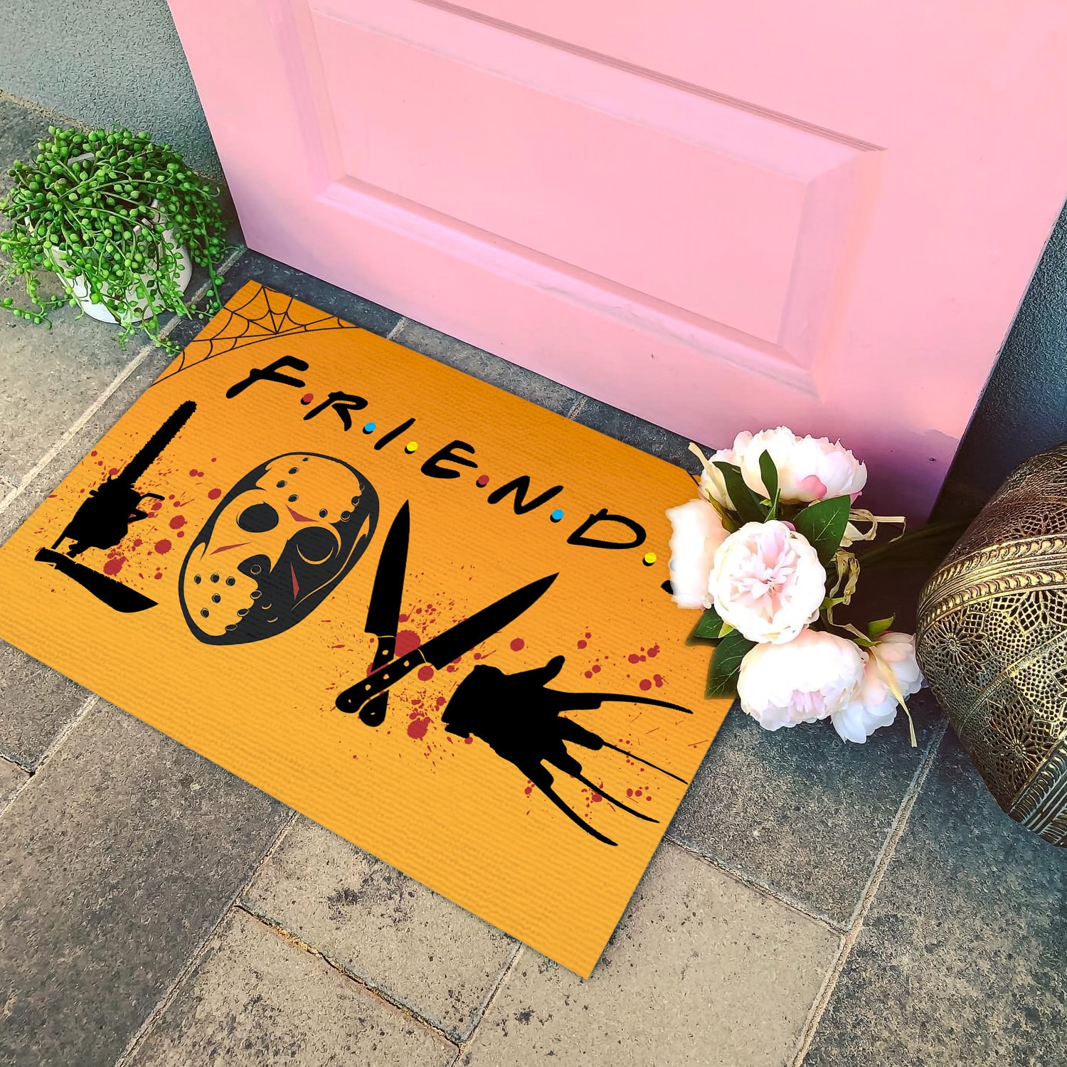 1KT. Love Halloween Characters (4) Doormat mockup 4