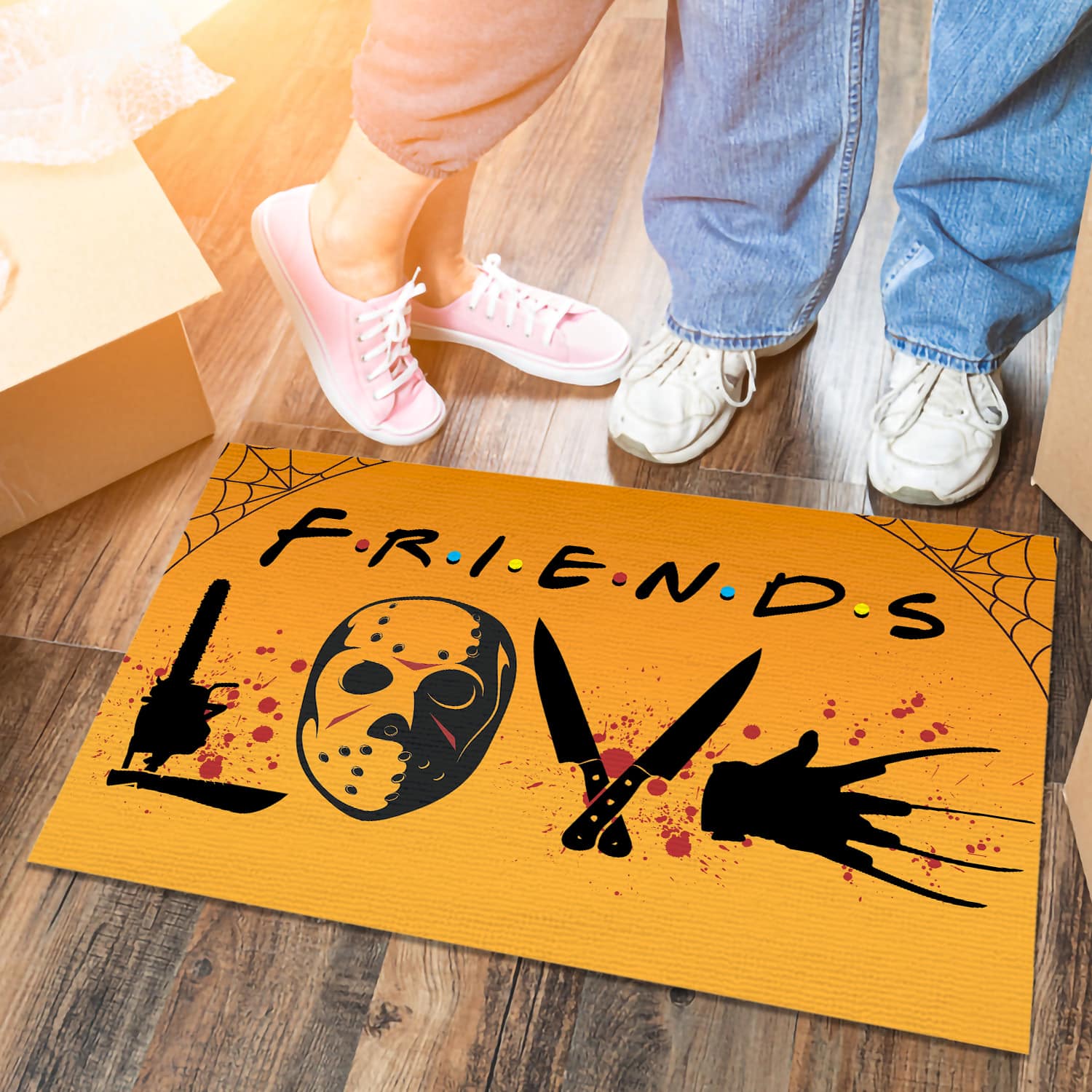 1KT. Love Halloween Characters (4) Doormat mockup 6