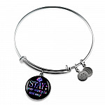 Stay Your Story Is Not Over Suicide Prevention Awareness Month Circle Pendant Necklace
