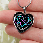 Autism Awareness Love Needs No Words Heart Pendant Necklace - Autism Gift Ideas