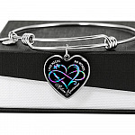 Autism Awareness Love Needs No Words Heart Pendant Necklace - Autism Gift Ideas