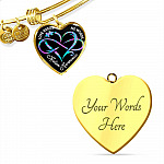 Autism Awareness Love Needs No Words Heart Pendant Necklace - Autism Gift Ideas
