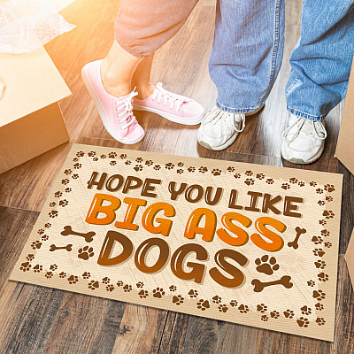 Alternative view of I Hope Like Big Ass Dog Doormat - Funny Dog Welcome Indoor Outdoor Doormat