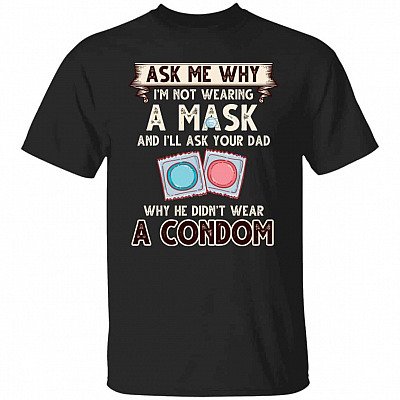 condom shirt, Black, Unisex T-Shirt