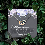 To My New Mom On My Wedding Day You'll Be My New Mother And Also My Friend Interlocking Hearts Pendant Necklace - Mother In Law Gift