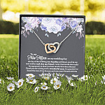 To My New Mom On My Wedding Day You'll Be My New Mother And Also My Friend Interlocking Hearts Pendant Necklace - Mother In Law Gift
