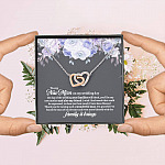 To My New Mom On My Wedding Day You'll Be My New Mother And Also My Friend Interlocking Hearts Pendant Necklace - Mother In Law Gift