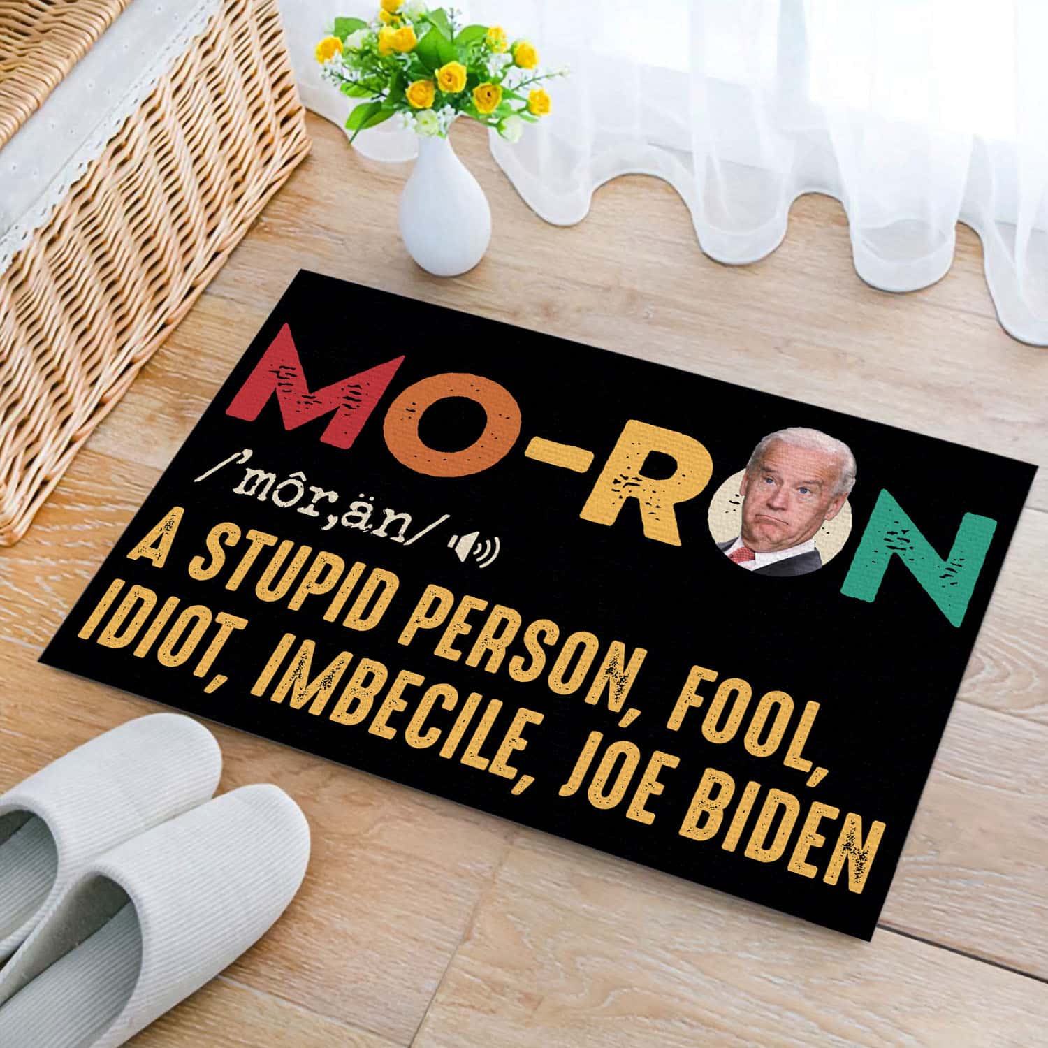4Th ưu tiên. Moron Biden - Doormat (1) Doormat mockup 2